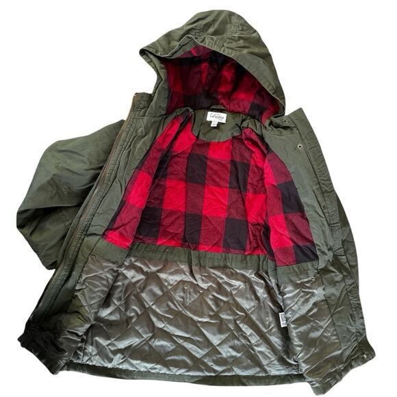 Coffe Shop Kids Olive Green Twill Hooded
Utility Jacket Size L (14) - Picture 8 of 9